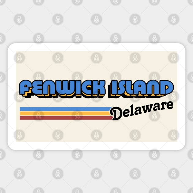 Fenwick Island, Delaware / / Retro Styled Design Sticker by DankFutura